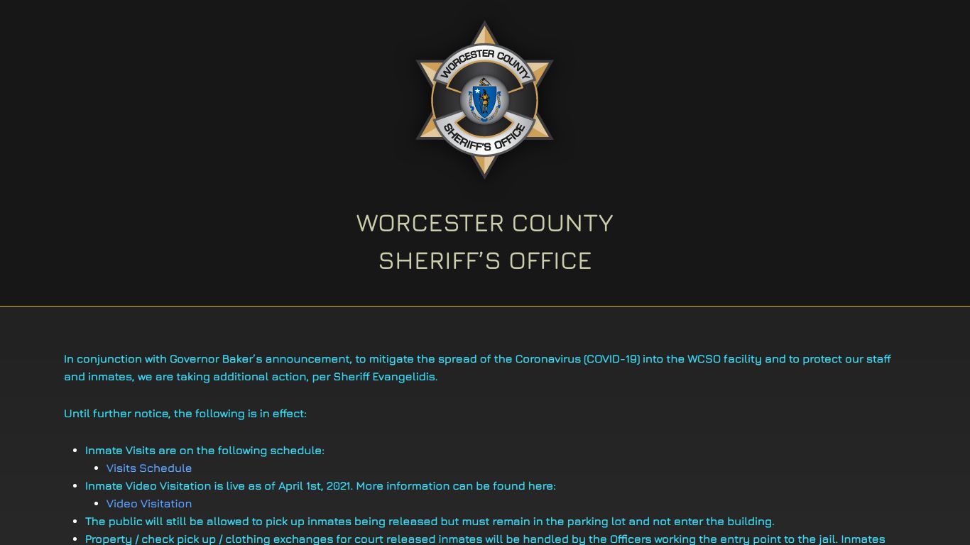 Main - Worcester County Sheriff's Office